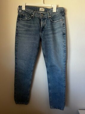 Citizens of Humanity Inga Jeans Size 28 Straight Leg Distressed Raw Hem Denim